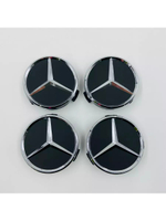 Колпачки на литые диски с эмблемой Mercedes 75 мм 4 шт