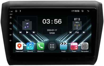 Магнитола для Suzuki Swift 5 2016-2023 (рамка матовая 9) - FarCar 179-2M на Android 13 и IPS экран
