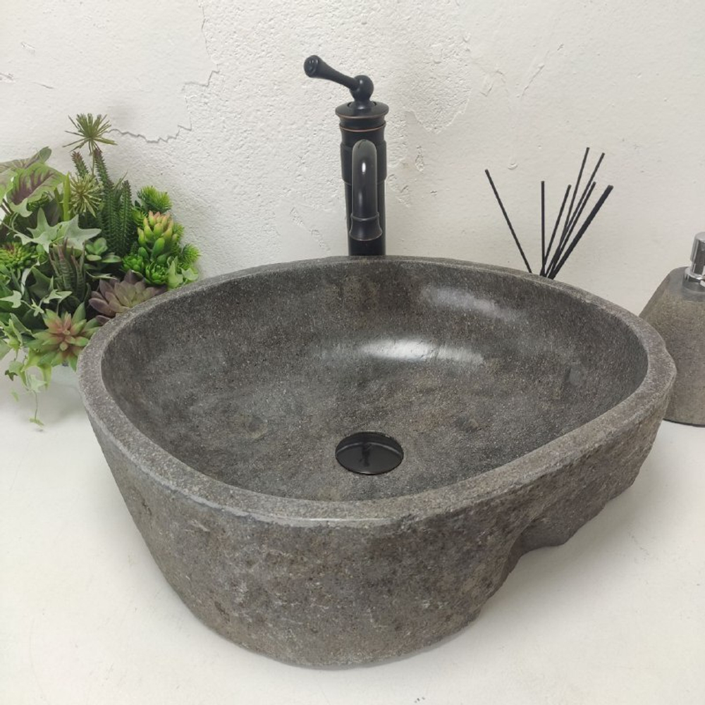 Раковина из речного камня RS-61953 (52*42*15)