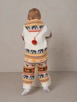 Вязаный комбинезон для новорожденных и малышей на молнии