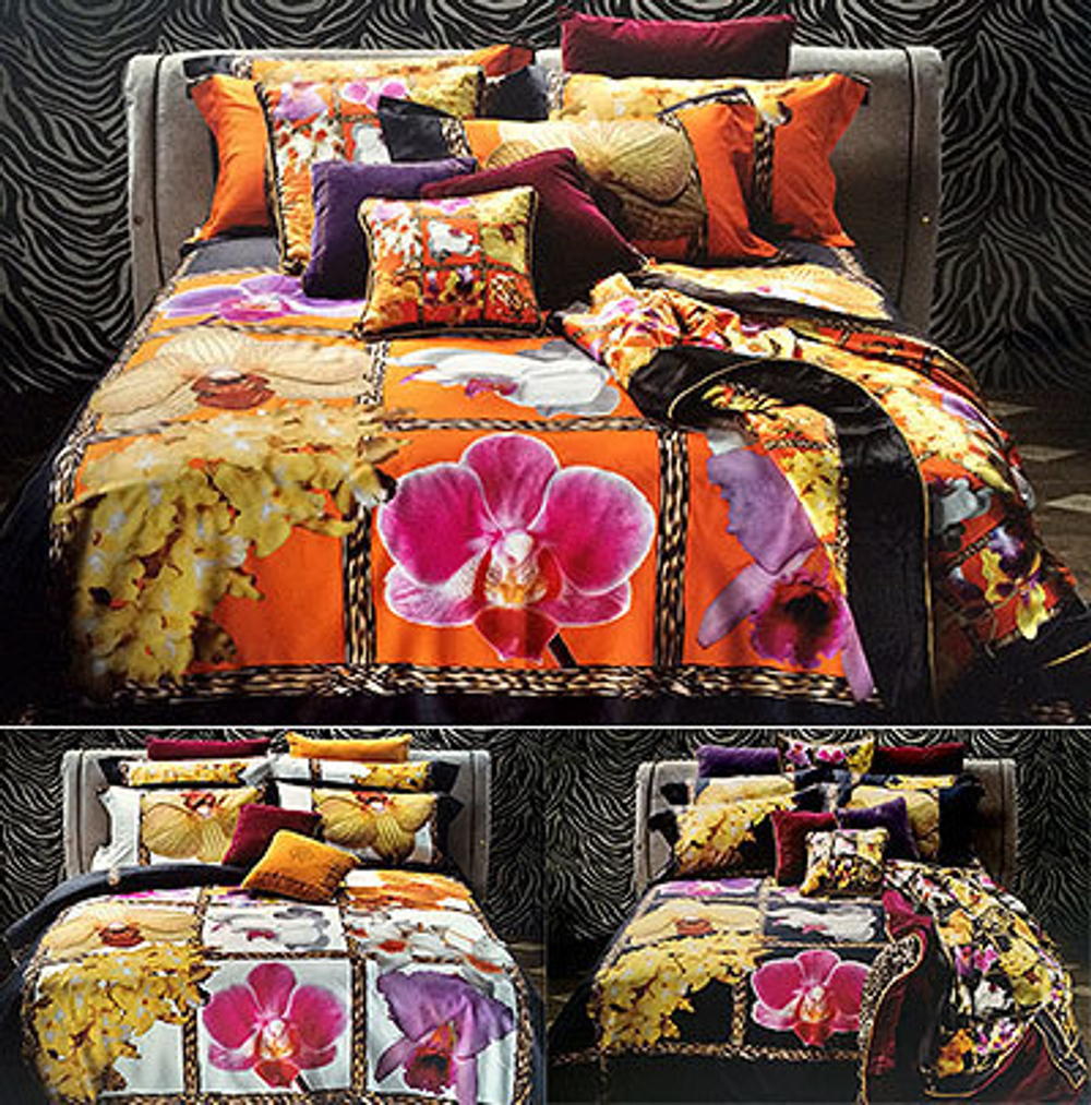 Постельное белье 2 спальное Roberto Cavalli Foulard белое Италия