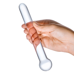 Стеклянный жезл с шаром Straight Glass Dildo - 17,8 см.