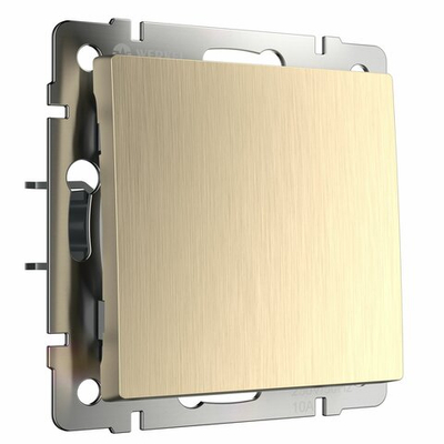 Выключатель 1-клавишный шампань рифленый Werkel WL10-SW-1G