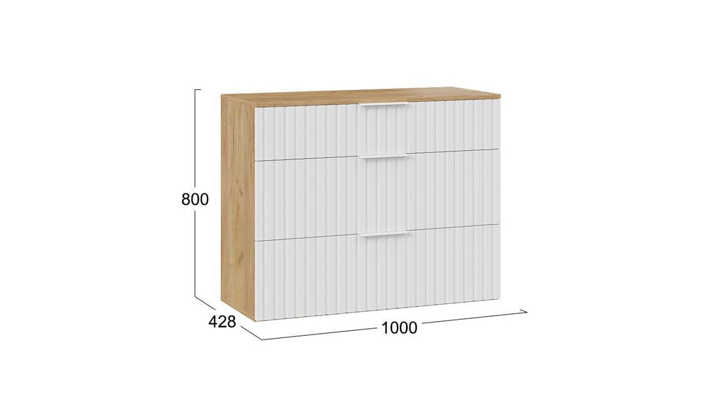 Прихожая с зеркалом комплект мебели Дуб Крафт золотой/Белый матовый 100х43х170 см