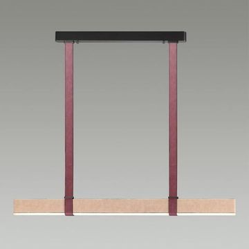 6630/36L HIGHTECH ODL24 275 металл/эко-кожа/ткань/акрил черный/бордовый/бежевый Подвесной светильник IP20 LED 36W 3000K 220V VINCENT