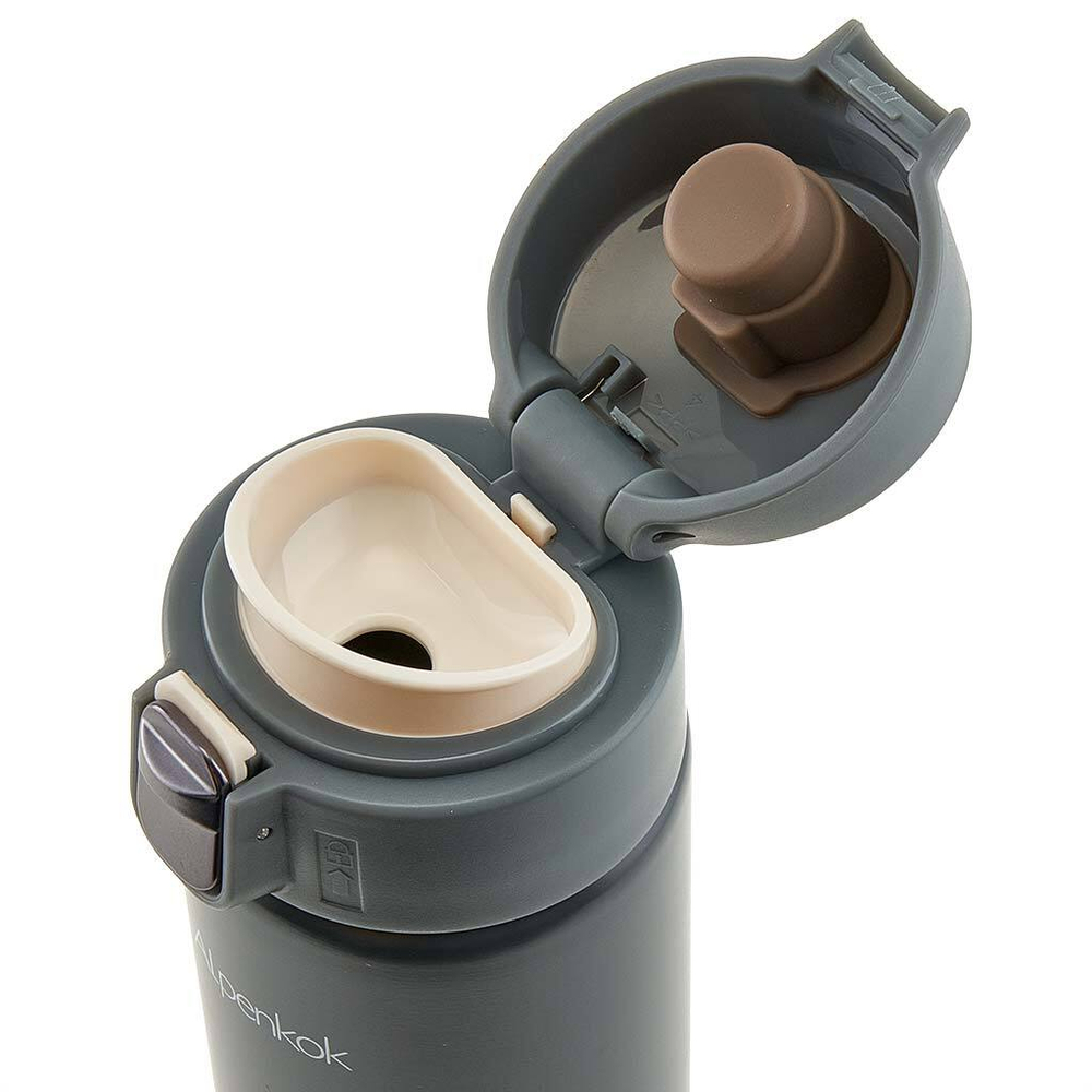 Термокружка вакуумная 380 мл ALPENKOK AK-04813A серая