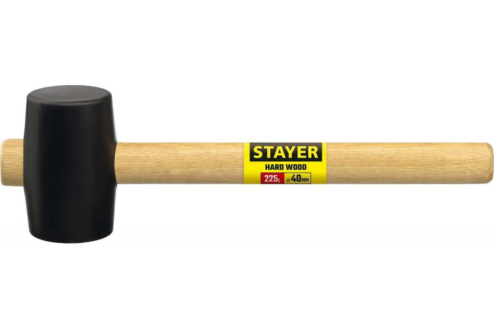 Чёрная резиновая киянка STAYER 225 г 20505-40