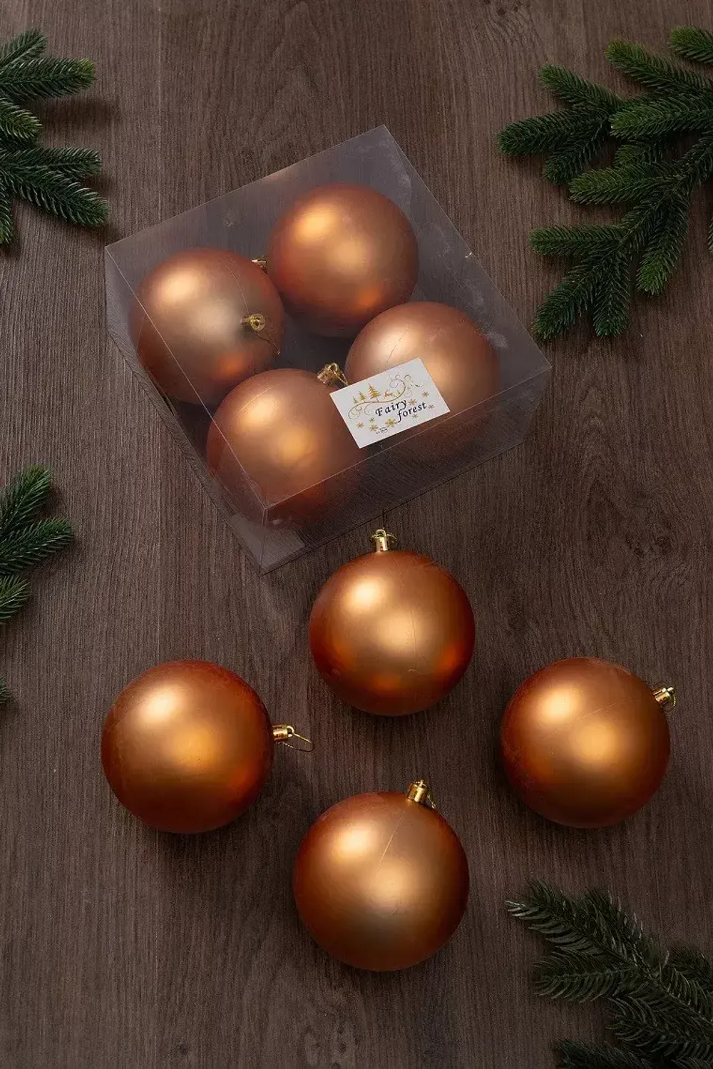 Набор новогодних шаров (4 шт) матовые