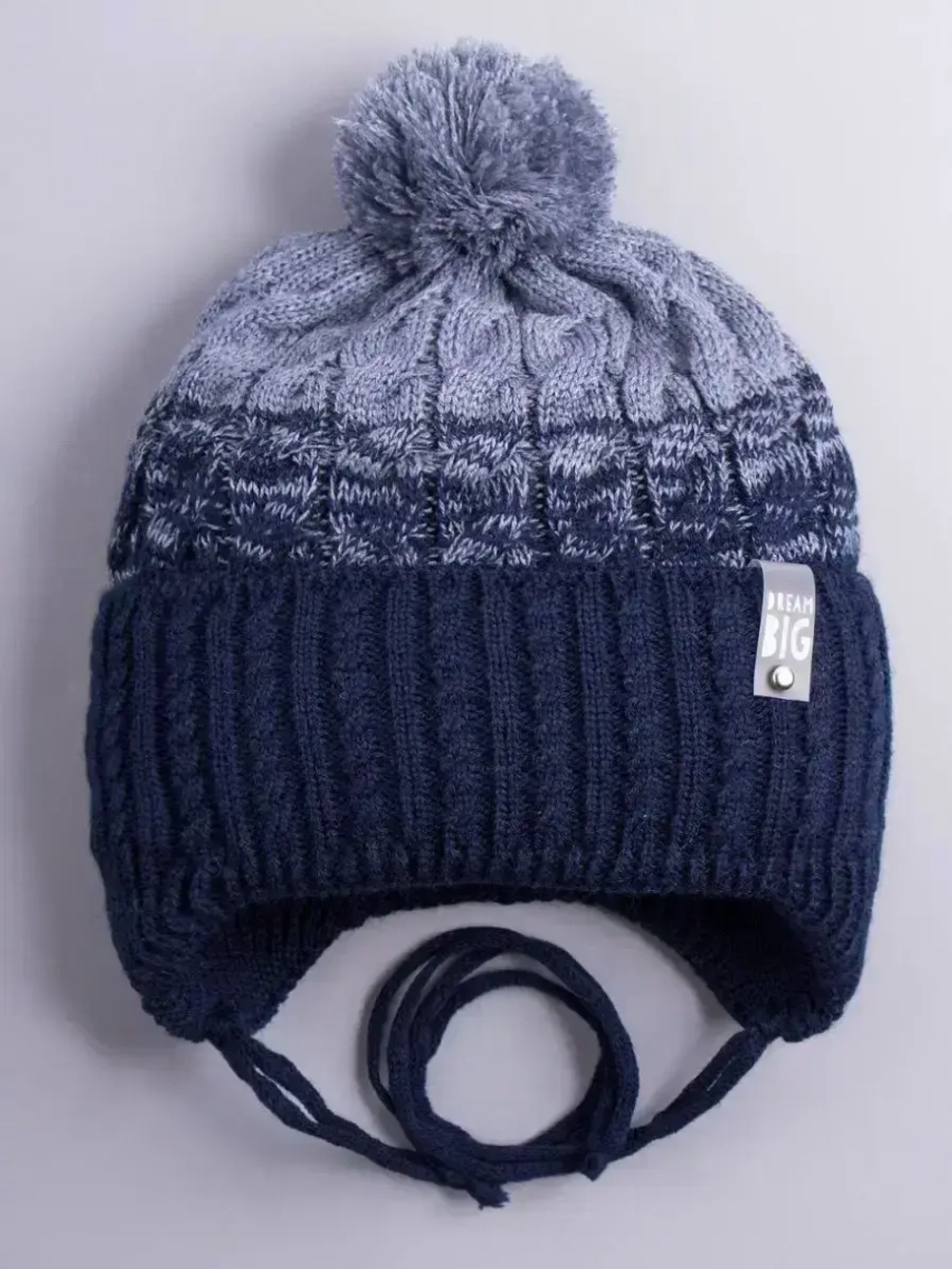 Шапка для мальчика осенняя на завязках