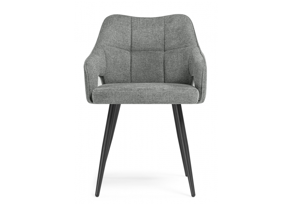 Стул на металлокаркасе Woodville Hera dark gray, black, ножки черные