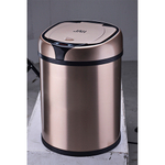 Ведро для мусора сенсорное, круглое, нерж, внутр ведро, Foodatlas JAH-9111, 8 л (золотой)