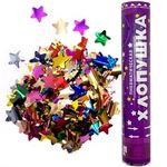 Пневмохлопушка (12/30 см), Звезды фольга, Ассорти, 1 шт.