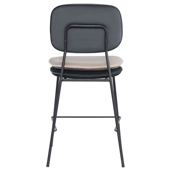 Стул полубарный pea, велюр, темно-серый/бежевый