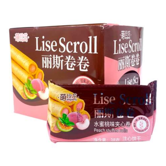 Трубочки Lise Scroll со вкусом персика
