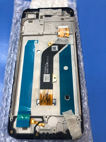 Дисплей в сборе с тачскрином и рамкой чёрный для Tecno 8C Оригинал Сервисный