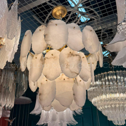 Люстра Cloyd KNOSS-B C11 / Ø60 см - алебастр - латунь (арт.12354)