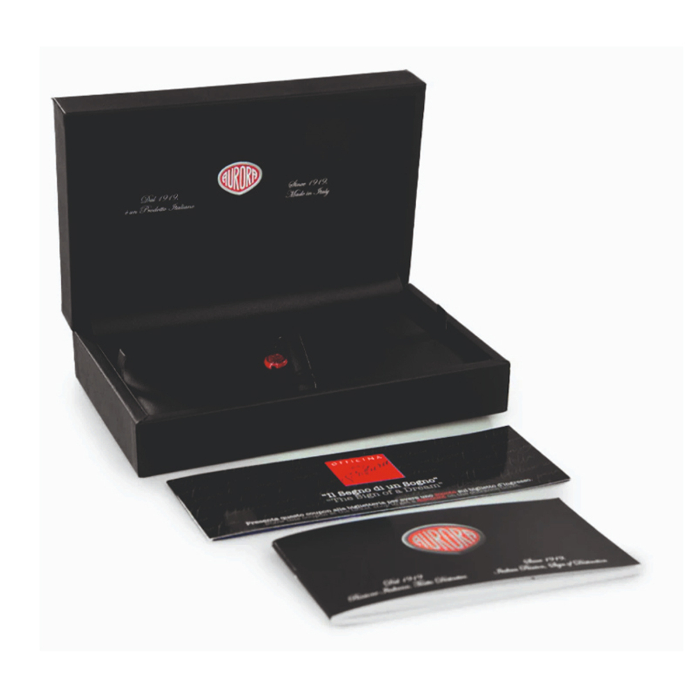 Перьевая ручка Aurora Ipsilon Argento Black CT, перо - F, в подарочной коробке