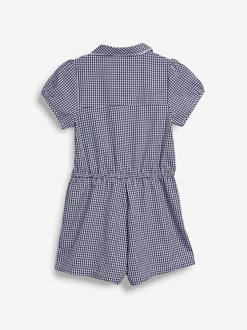 Комбинезон школьный на молнии для девочки Next 538-221, Темно-синий, Белый