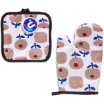 Прихватка в наборе с прихваткой-варежкой «Цветы», 25,5*15,5 см и 17*17 см, микс