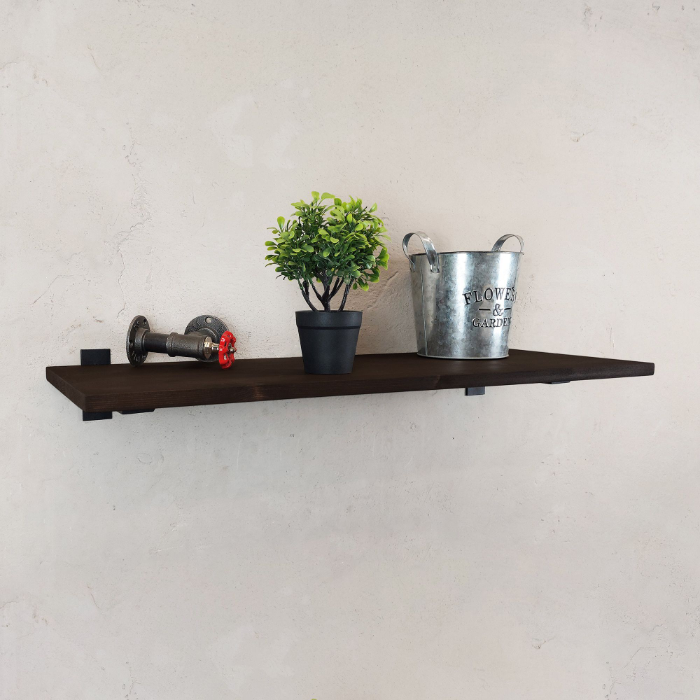 Настенные полки из натурального дерева в стиле Лофт