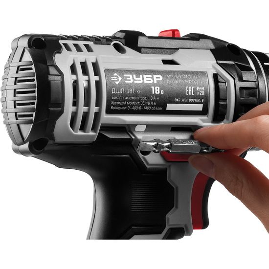 Аккумуляторный шуруповерт "ЗУБР" ДШЛ-181 КН