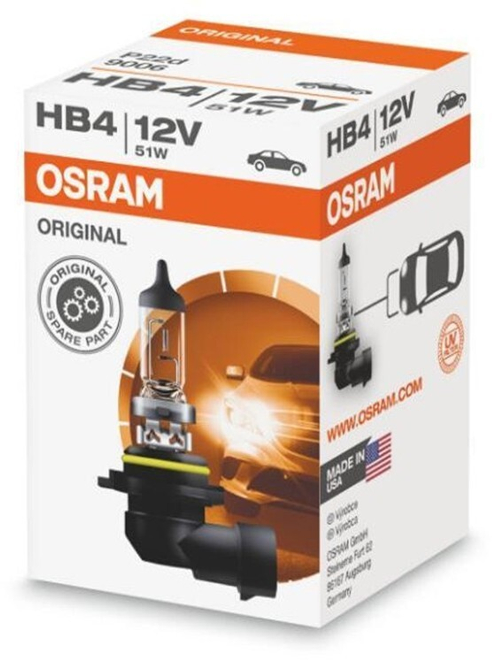 Галогеновая лампа Osram HB4 (9006), 1шт