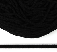 Шнур круглый полиэфир 9 мм, 1с-90, чёрный