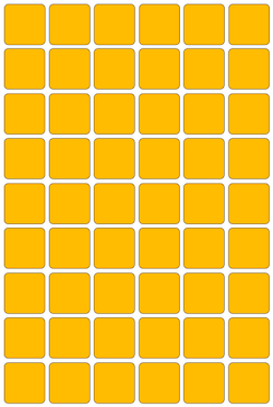 Виниловые наклейки для маркировки Policomprint М2, 20х20 мм. 108 шт.