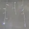 Светодиодная бахрома с колпачком 4,9 x 0,5 м белая с мерцанием белого диода 220В, 200 LED, провод прозрачный ПВХ, IP65 (PIL200BLWCAP-10-2W)