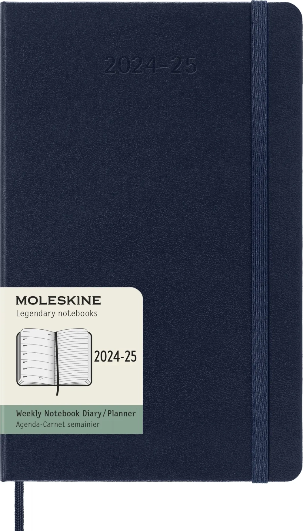Еженедельник 2025-2026 Moleskine Academic WKNT (DHB2018WN3) 13х21см, твердая обложка, синий сапфир