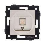 Розетка Ethernet RJ45 Cat.5, золотой Kollinger REA-016GD для Aspekt, Eleganz, Reflex