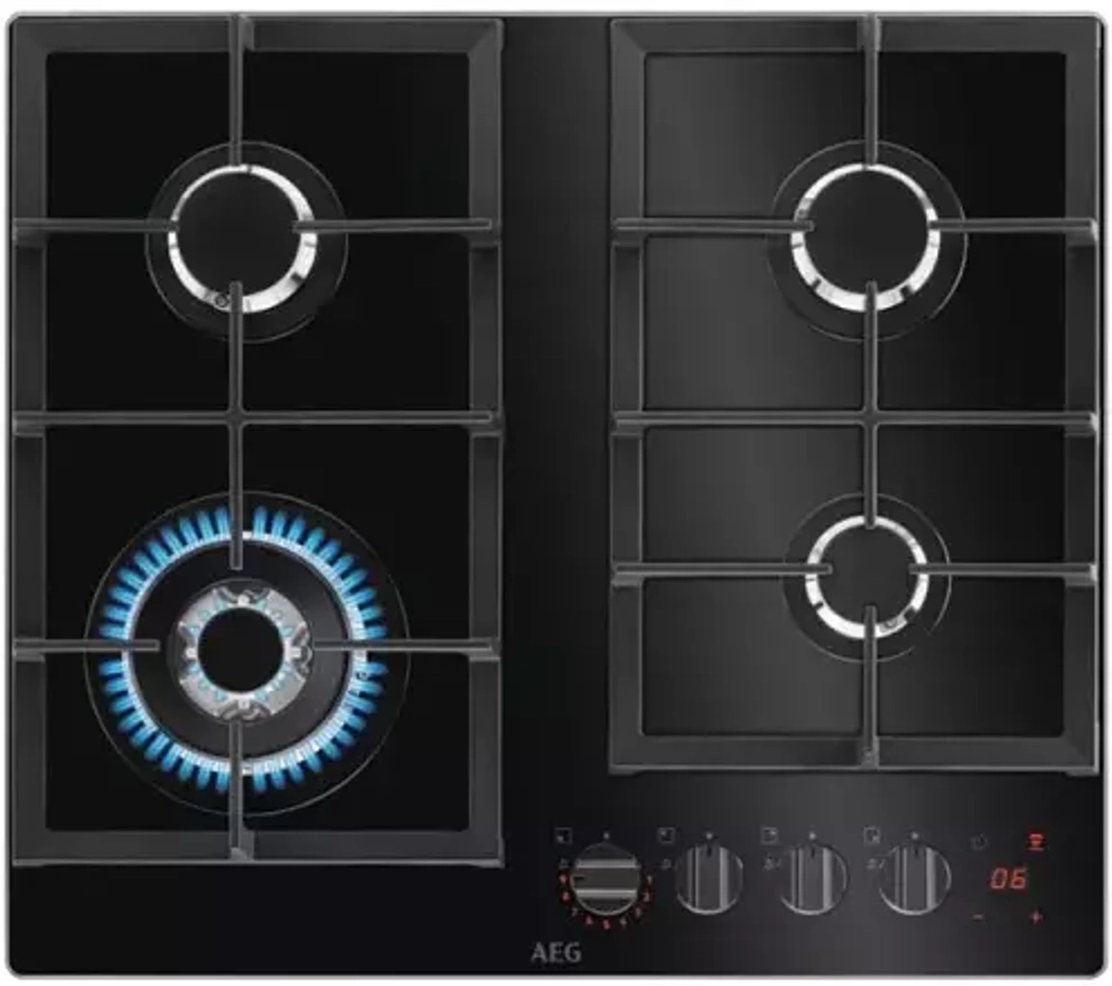 Встраиваемая газовая варочная панель AEG HKB64450NB