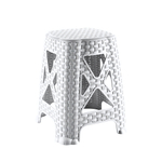 Табурет плетённый белый