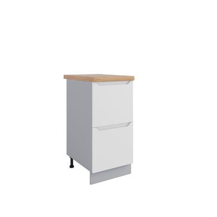 Кухня Модуль СК2 400 Тренто Белая кожа