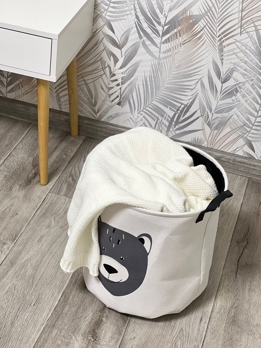 Корзина для белья текстильная (Медвежонок)