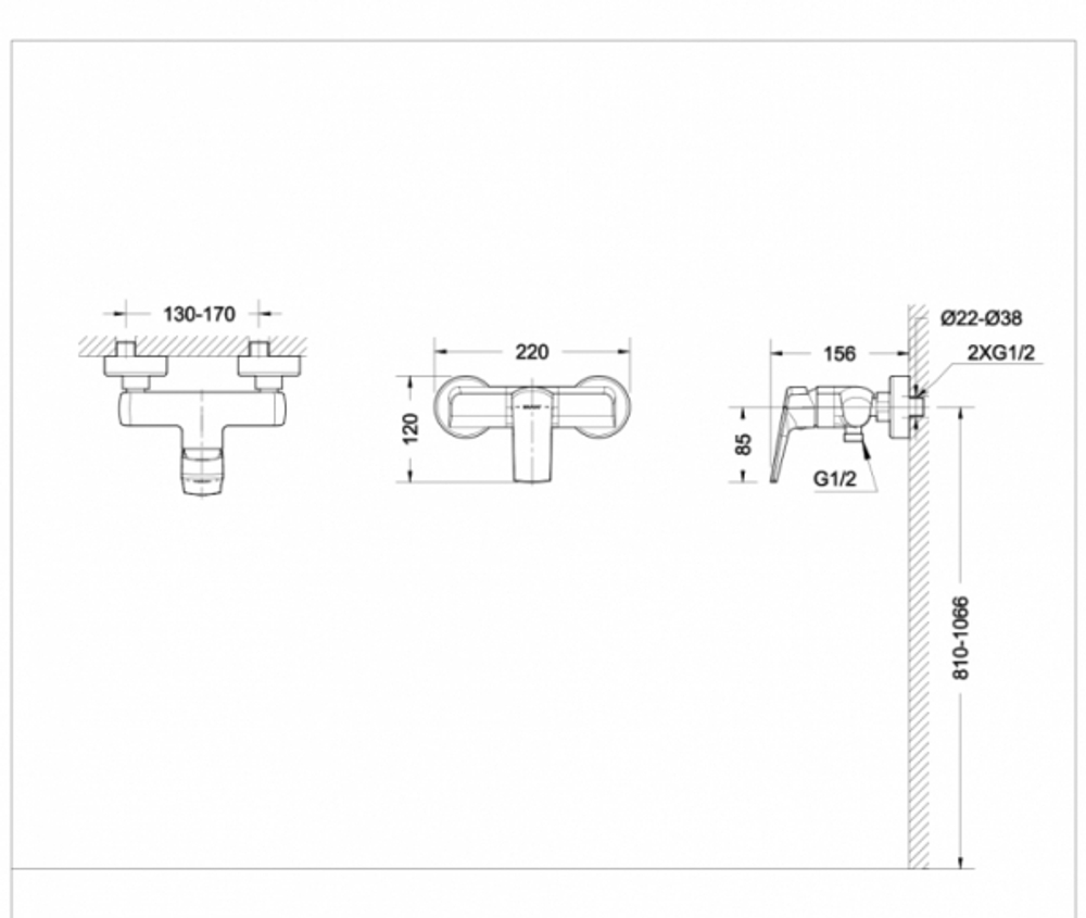 Смеситель для душа Bravat Real
