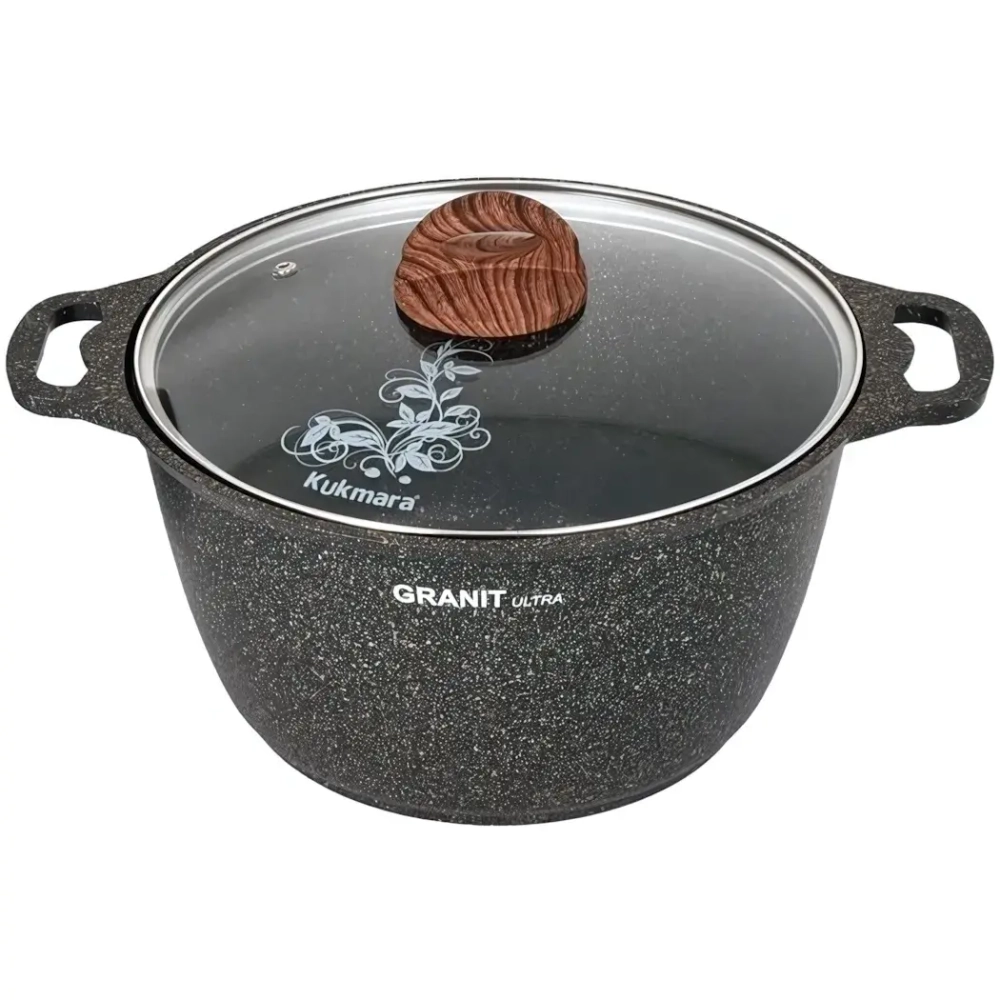 Кастрюля 6л «Granit ultra» (original) со стеклянной крышкой кго62а