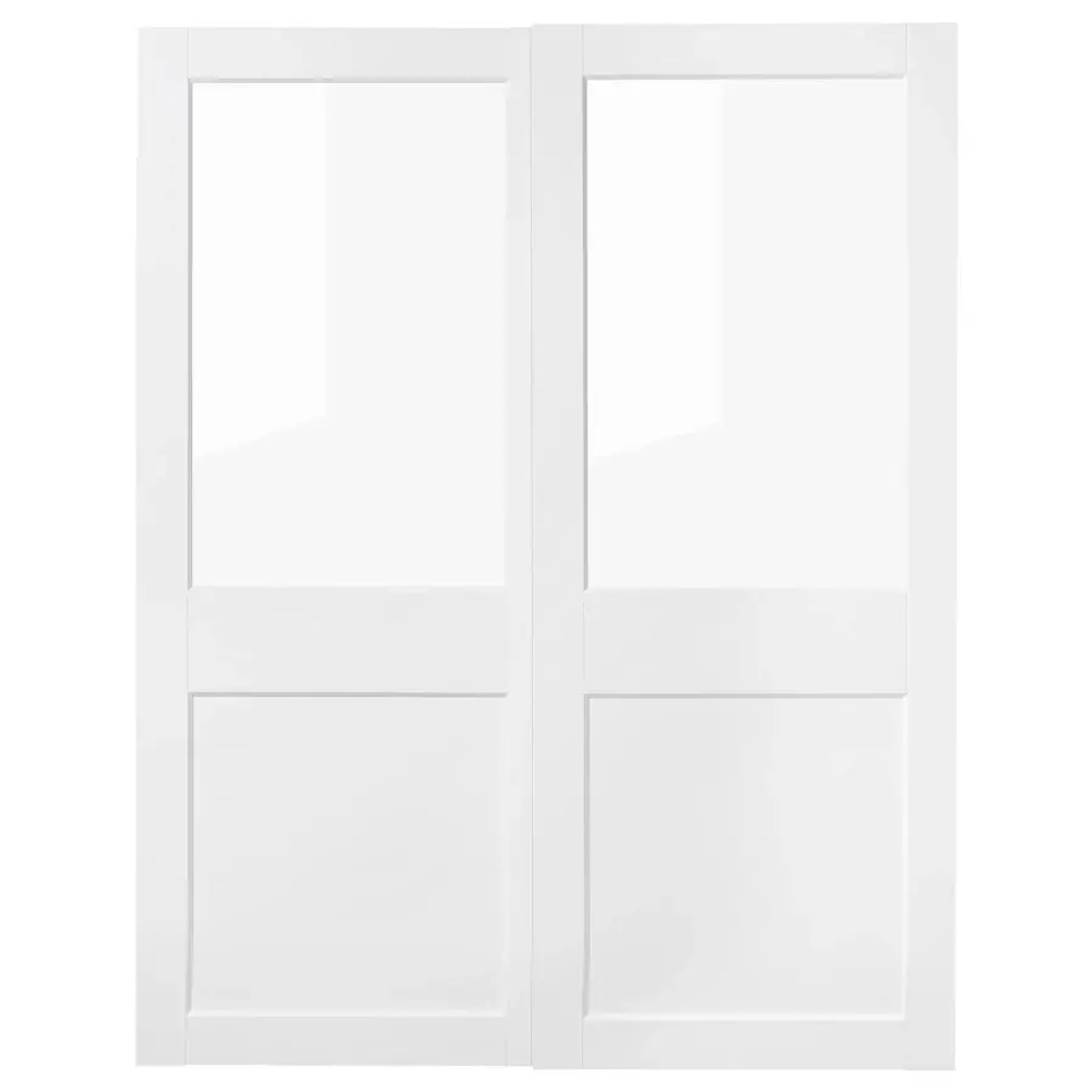 Раздвижные двери - IKEA GRIMO/ГРИМО ИКЕА, 201х150 см, белый