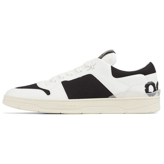 Jimmy Choo Canvas Calfskin Low 'Black White'