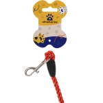 Поводок нейлоновый с карабином «Бро на прогулке», цвет красный, 1.3метра