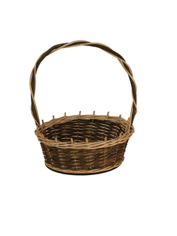 Корзинка овальная подарочная, набор 8 штук, арт. O270GR/8, 27х19х10 см, высота с ручкой 34 см