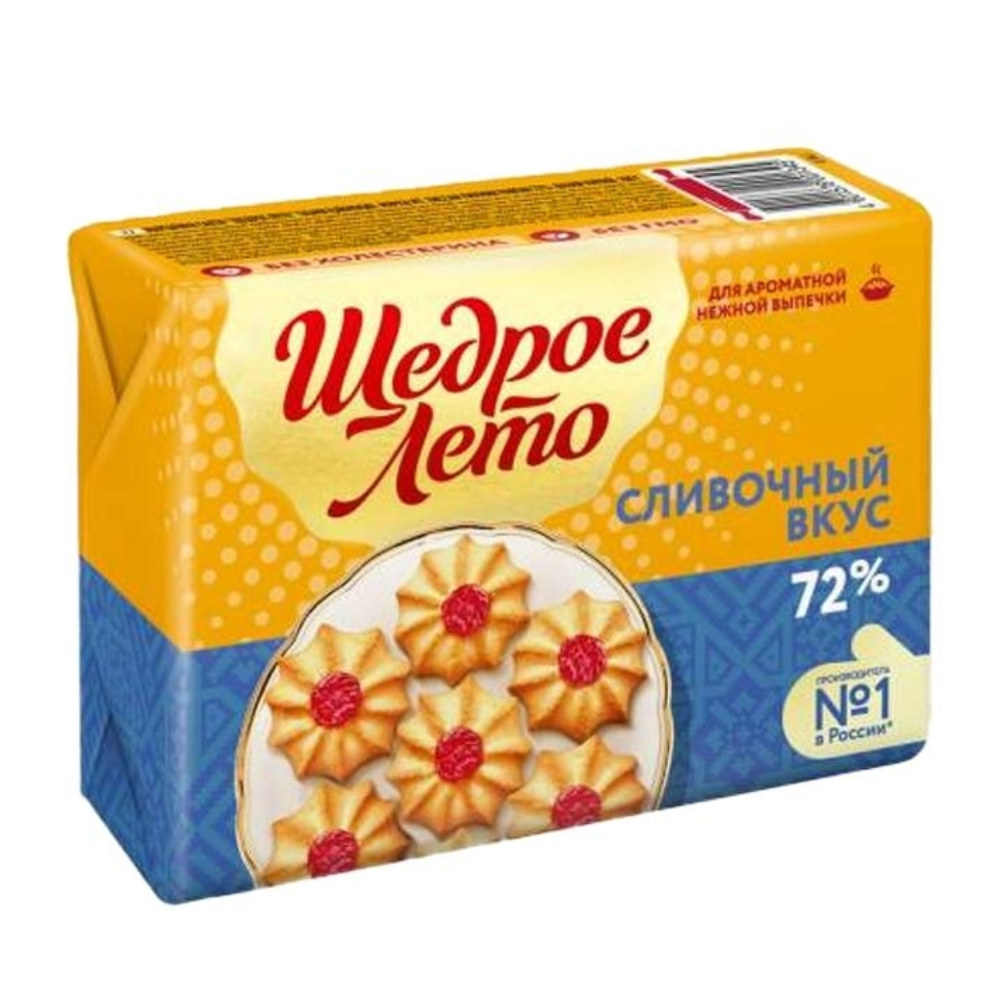 Масло сливочное Щедрое лето 72% 1000 гр