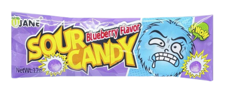 Кислые леденцы Ujane sour candies со вкусом голубики