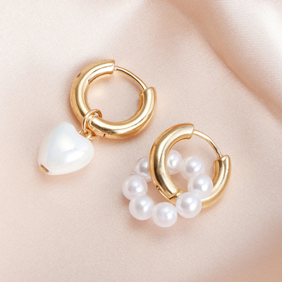 Серьги Конго с подвесками, белый