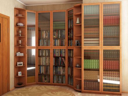 Шкафы для книг, стеллажи