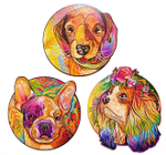 Деревянный пазл Wood Trick Щенок Рокки (Бульдог) (25x24 см)