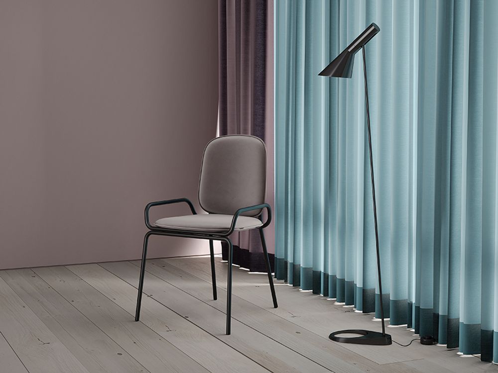 Стул Ror, Double Frame, велюр, черный/серый