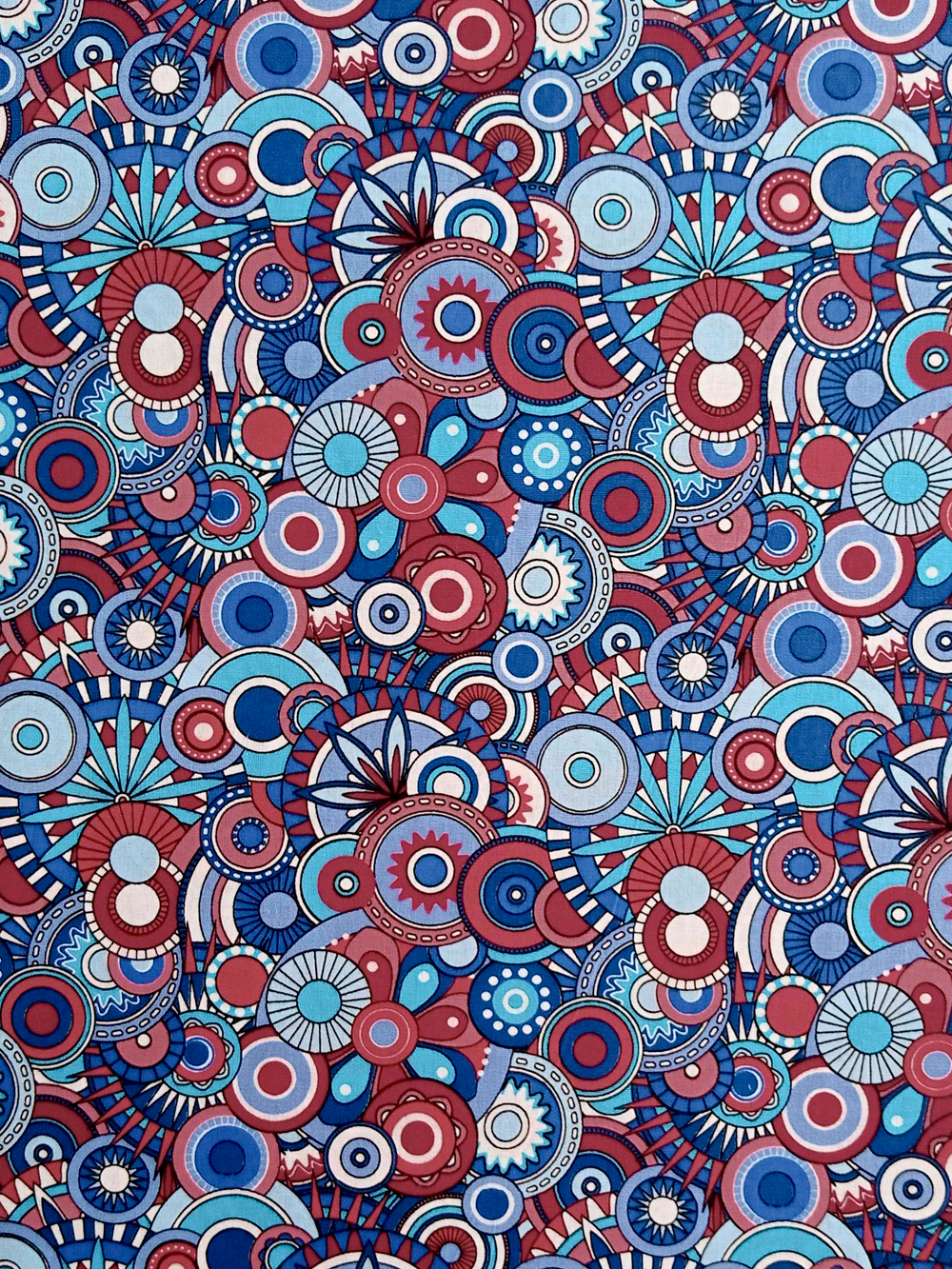 Ткань бязь плательная, рис. "Калейдоскоп", ширина 150 см, арт. 352