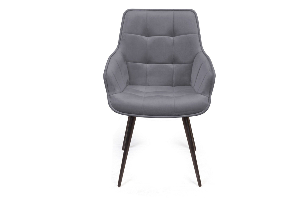 Стул Capri поворотный 90 градусов, функция возврата, антишум бархат серый 27/ опора конус