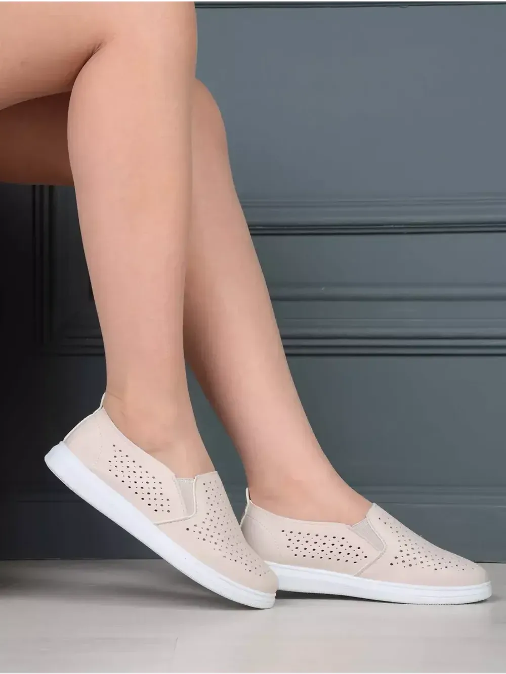 Мокасины летние с перфорацией